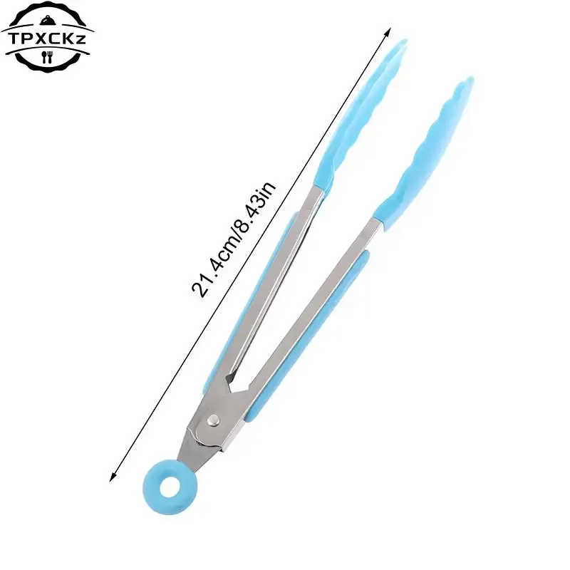 Pince de cuisson en silicone et acier inoxydable pour barbecue 6