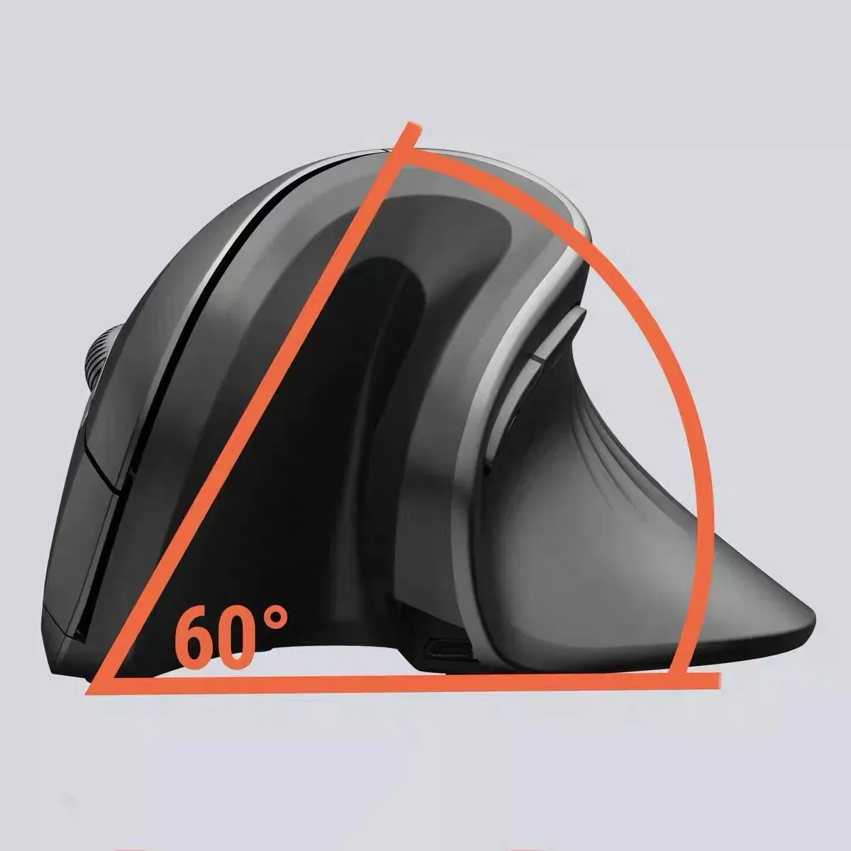 Warvank U2 Souris verticale sans fil ergonomique, silencieuse, DPI réglable 800/1200/1600 pour ordinateur portable 4