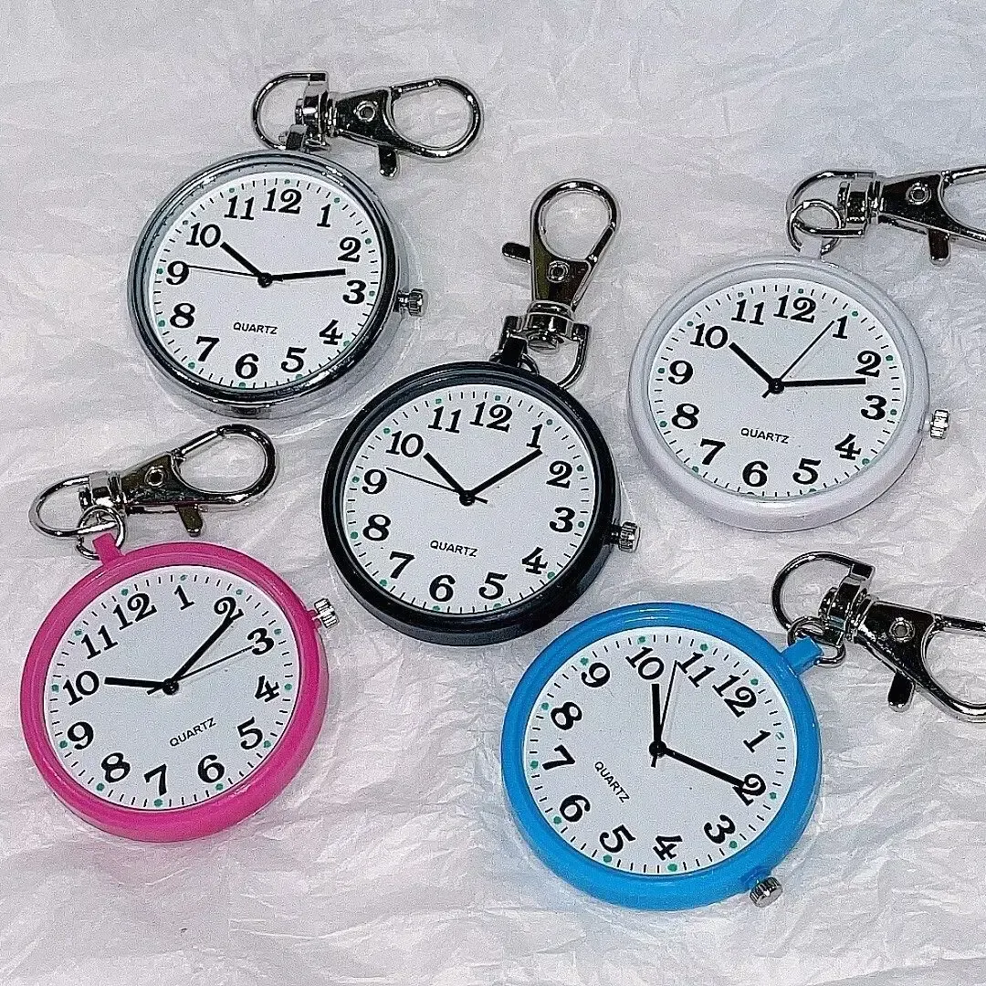Montre minimaliste à quartz pour hommes et femmes, avec porte-clés, petite montre de poche miniature 1