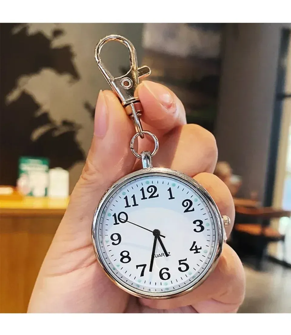 Montre de poche à quartz, style unisexe