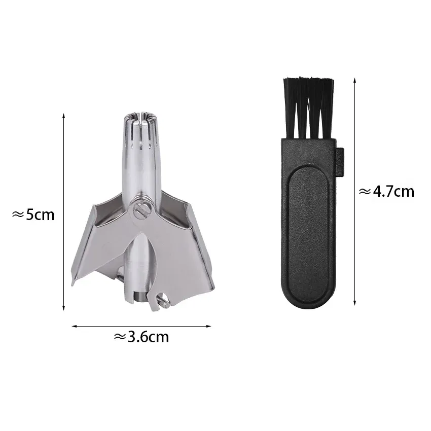 Tondeuse manuelle à poils de nez en acier inoxydable, entièrement lavable, pour hommes et femmes 2