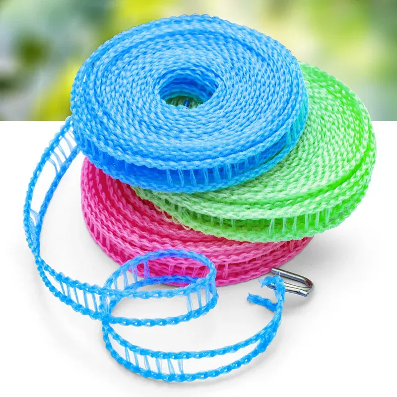 Corde à linge portable pour camping en plein air, épaisse et antidérapante 2