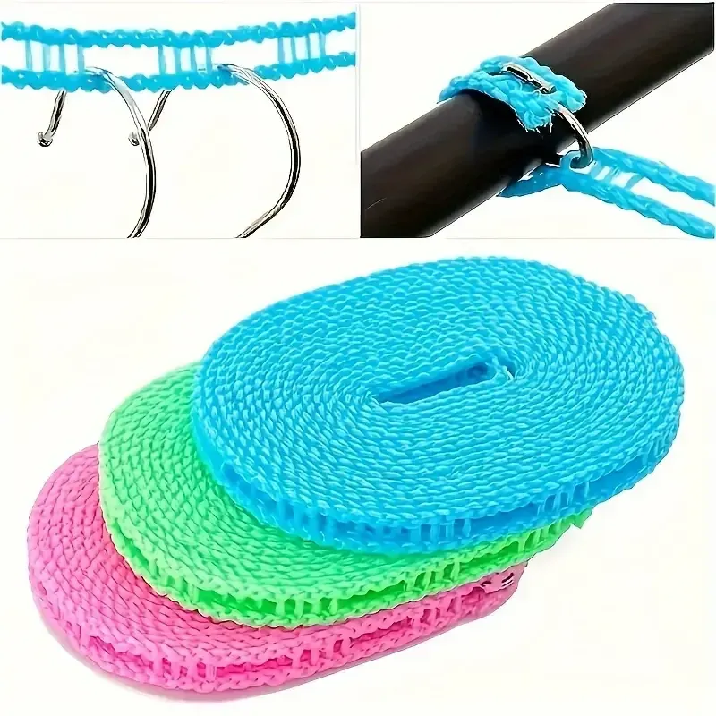 Corde à linge portable pour camping en plein air, épaisse et antidérapante - Image 1