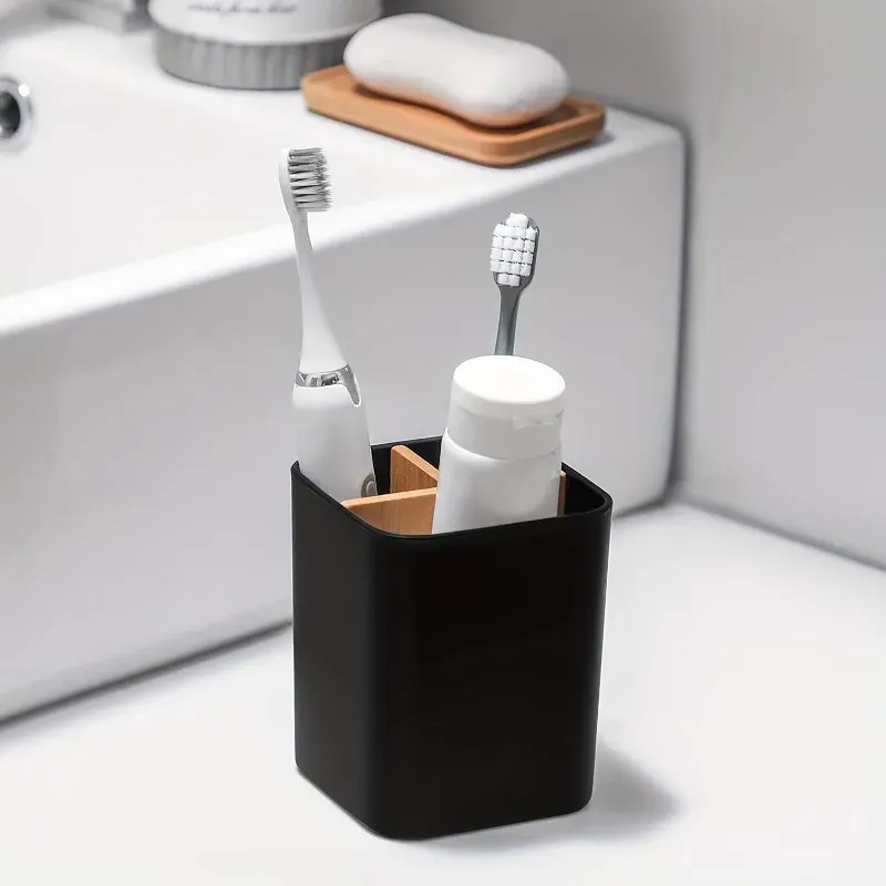 Porte-brosse à dents pour salle de bain, support de rangement multifonctionnel pour brosse à dents et dentifrice, accessoire de salle de bain 1 pièce 2
