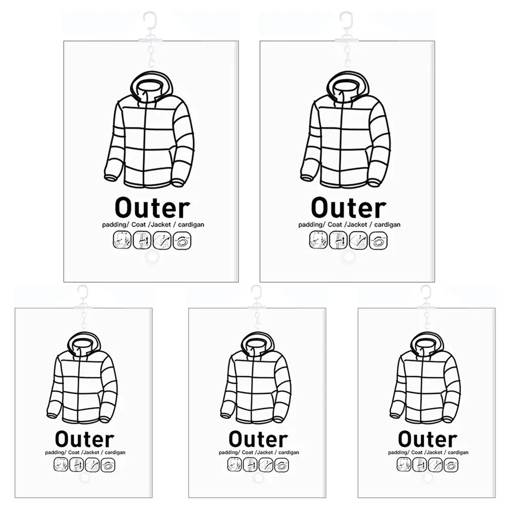 Sacs de rangement sous vide réutilisables pour vêtements et couettes, lot de 1 à 5 pièces 8