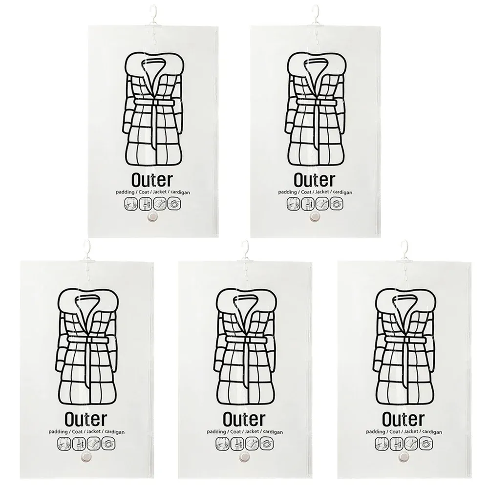 Sacs de rangement sous vide réutilisables pour vêtements et couettes, lot de 1 à 5 pièces 12