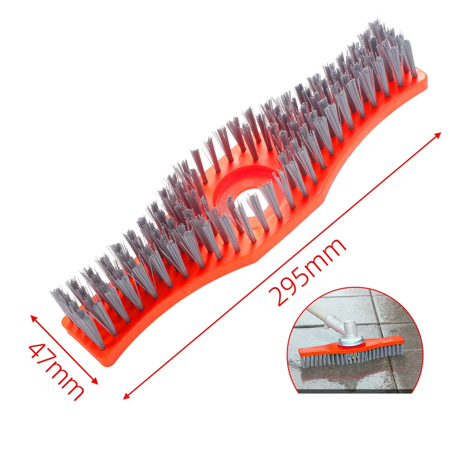 Brosse de nettoyage pour tondeuse à gazon avec manche réglable, désherbeur haute performance pour terrasse et joints de carrelage 8