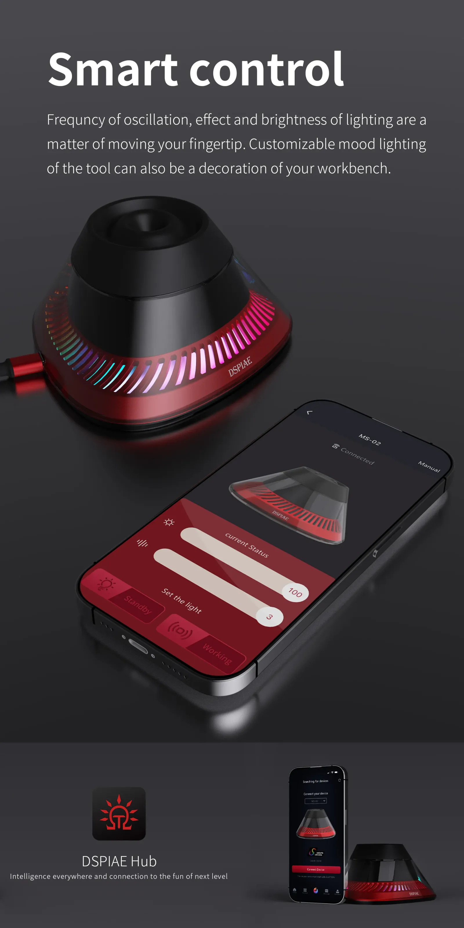 Agitateur oscillant DSPIAE MS-02 palette en silicone