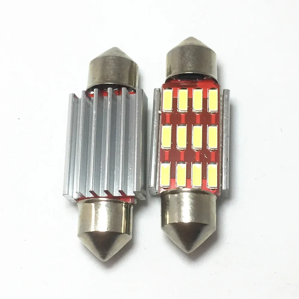 Éclairage intérieur de voiture blanc, ampoule navette LED CANBUS, 31 mm, 36 mm, 39 mm, 41 mm, C5W, C10W, 4014 - Image 1
