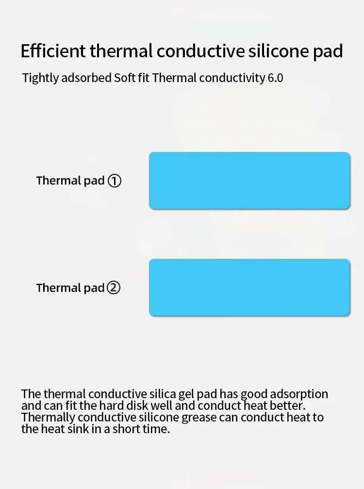 Coussins thermiques inclus pour un contact optimal