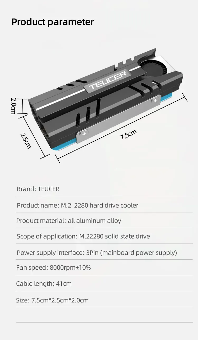 Dissipateur thermique M.2 en situation d'utilisation