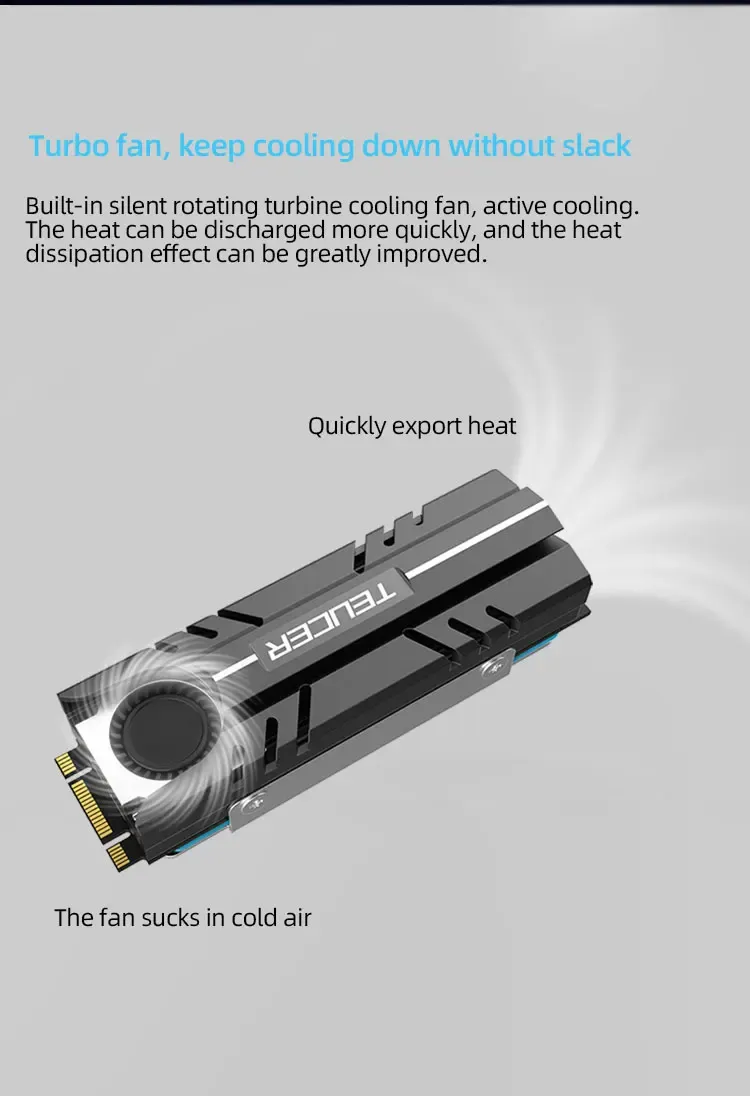 Ventilateur de refroidissement intégré au dissipateur M.2