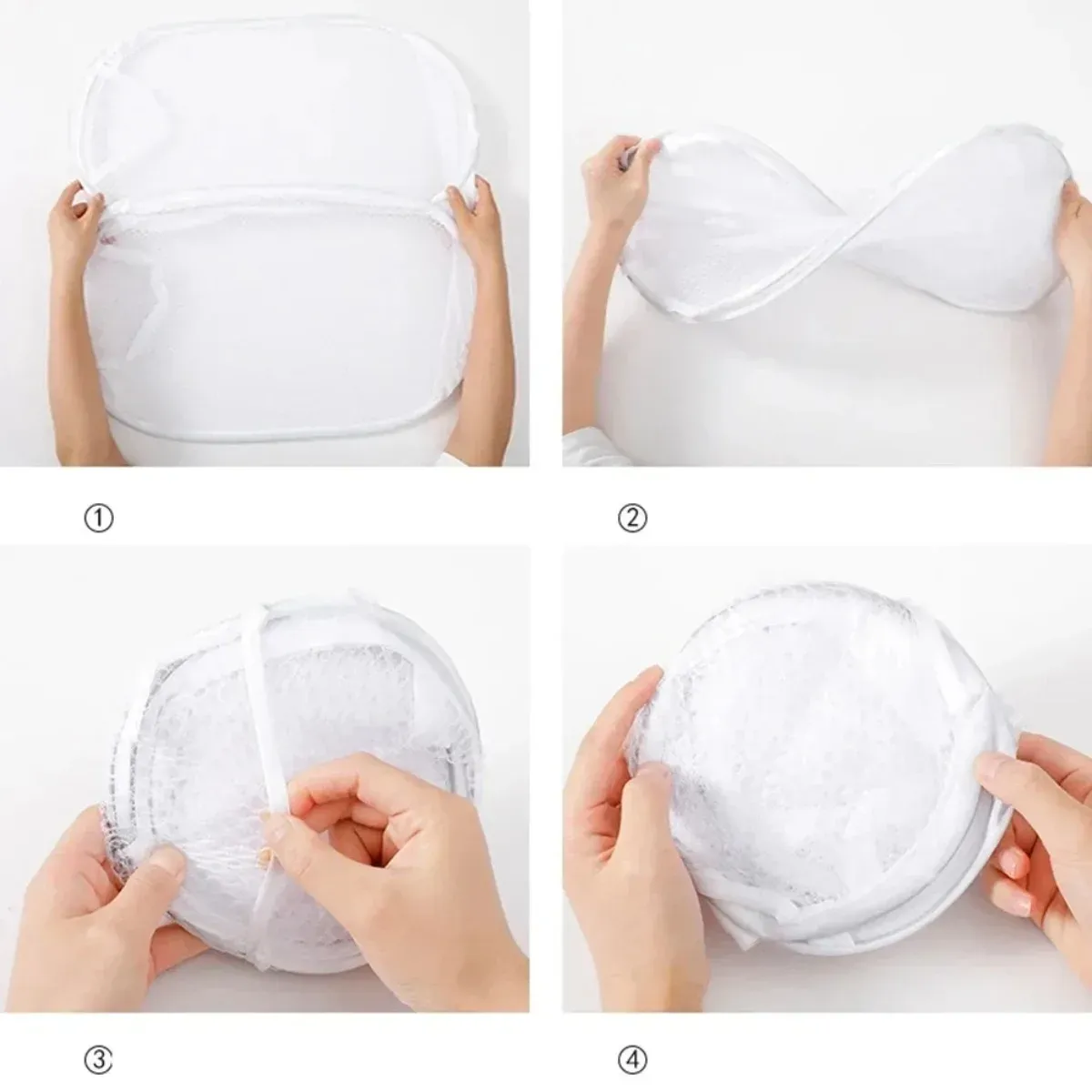 Panier à linge pliable et ventilé, grande capacité, facile à ranger et portable, pour buanderie et maison 3