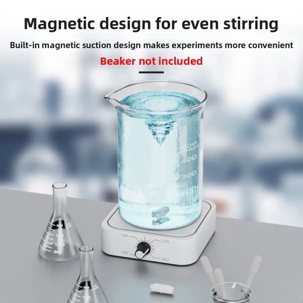 Agitateur magnétique de laboratoire miniature à vitesse réglable de 200 à 2000 tr/min 4