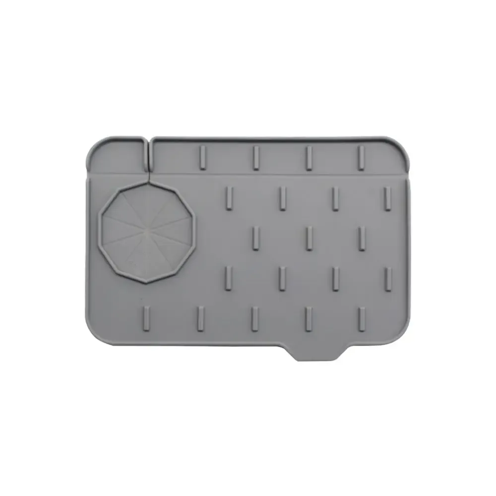 Tapis absorbant pour robinet lavable en silicone, avec collecteur d'éclaboussures, tampon de vidange enveloppant et résistant aux éclaboussures pour séchage de vaisselle, accessoire de cuisine 7