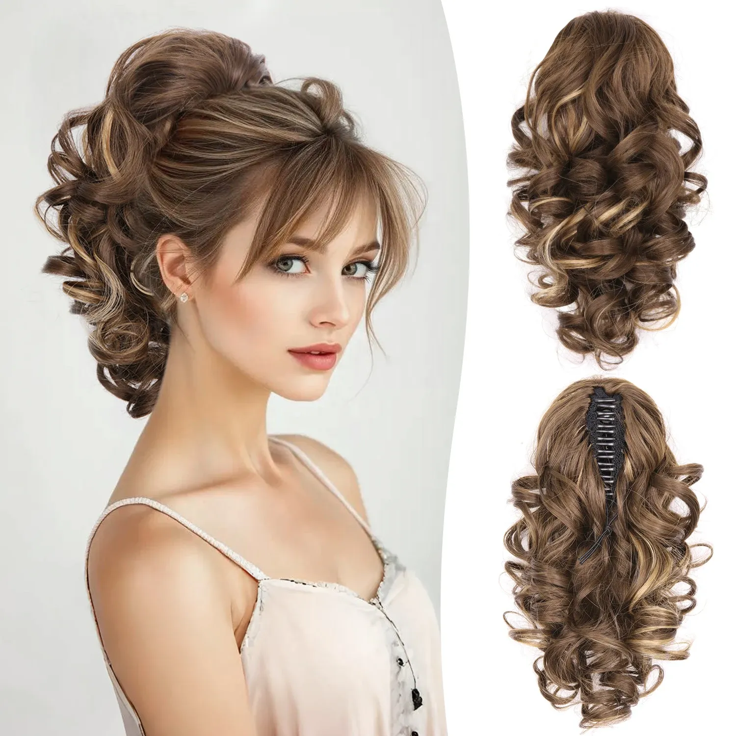 Extensions capillaires bouclées et ondulées, vue d'ensemble