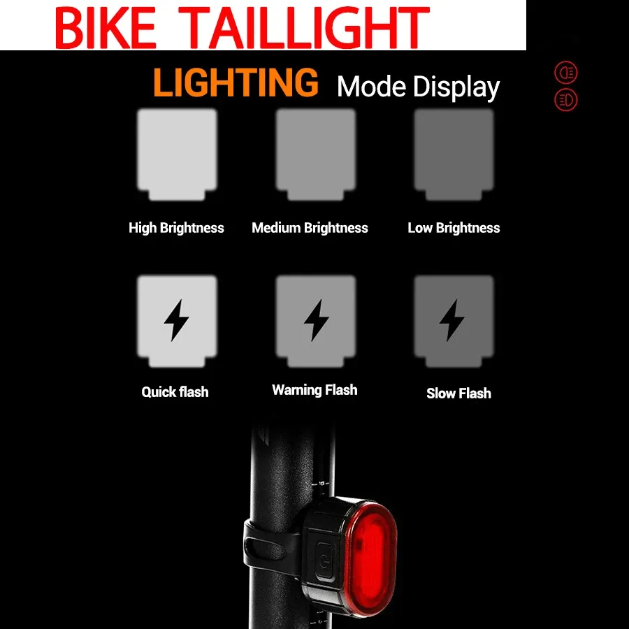 Éclairage de vélo rechargeable, vue 4