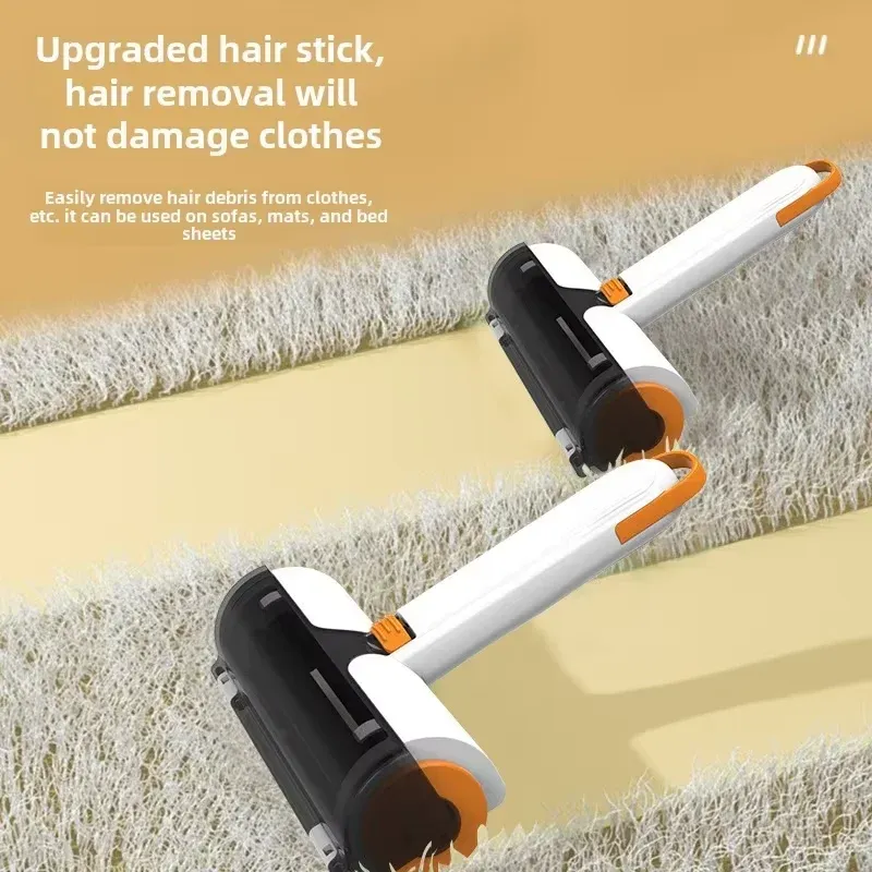 Brosse rouleau multifonction anti-poussière double face, éliminateur de poils statiques et de peluches, portable et réutilisable pour vêtements, canapé et lit 4
