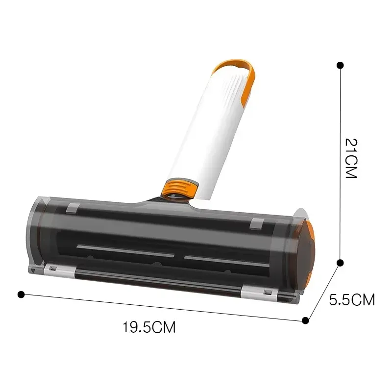 Brosse rouleau multifonction anti-poussière double face, éliminateur de poils statiques et de peluches, portable et réutilisable pour vêtements, canapé et lit 7