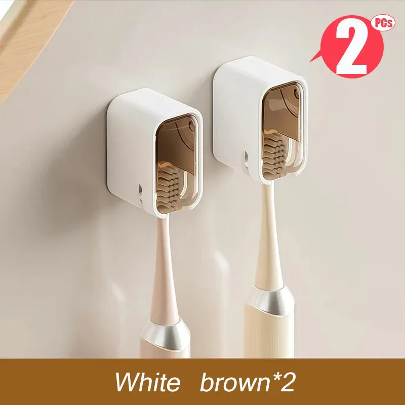 Support de brosse à dents sans perçage à fixation murale adhésive, ensemble d'accessoires de salle de bain (lot de 1 à 4 pièces) 9