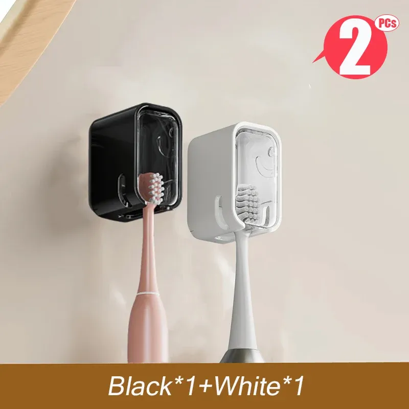 Support de brosse à dents sans perçage à fixation murale adhésive, ensemble d'accessoires de salle de bain (lot de 1 à 4 pièces) 14