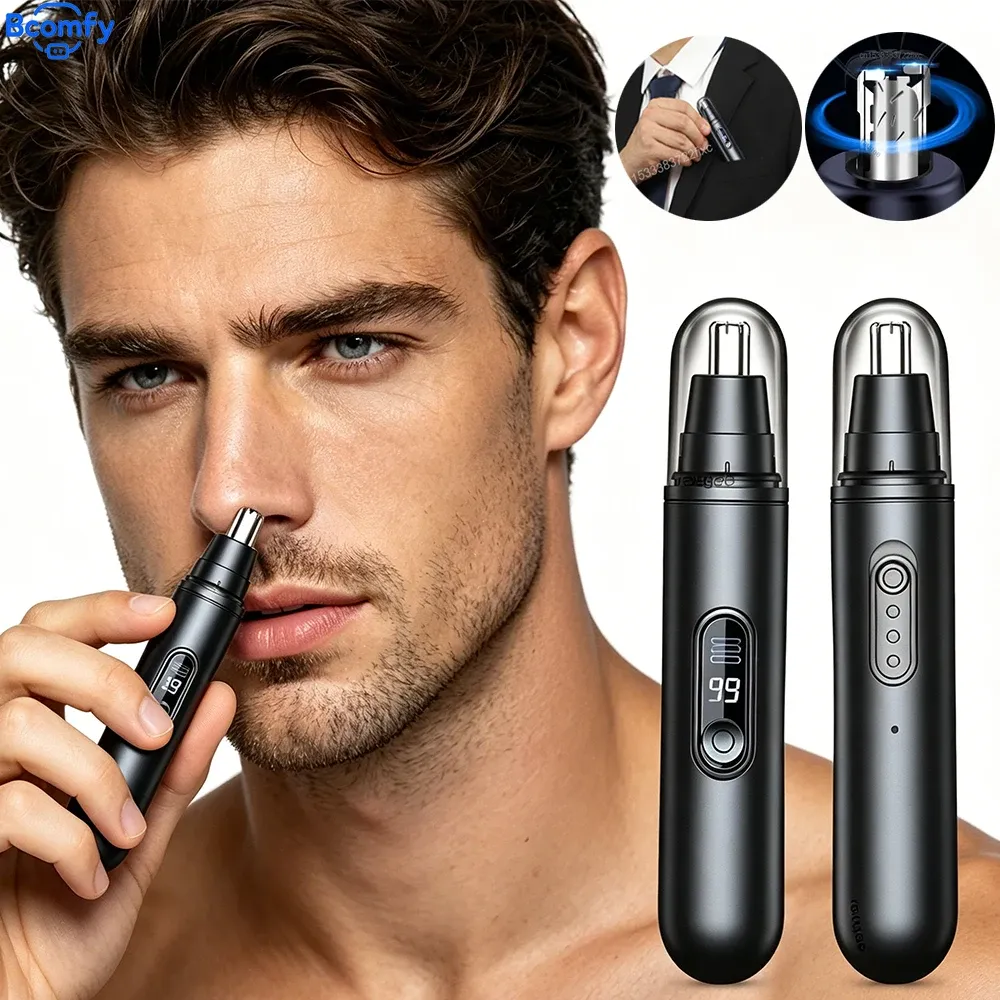 Tondeuse électrique portable pour poils du nez, indolore, pour hommes et femmes, étanche, pour oreilles et sourcils