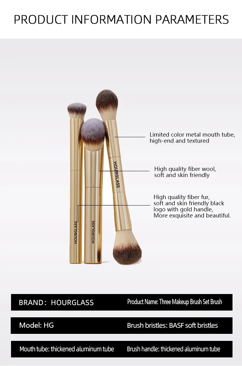 Pinceaux de maquillage dans leur présentation