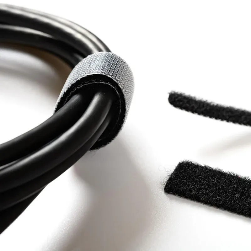 Attaches de câble réutilisables en nylon à crochet et boucle, réglables 5
