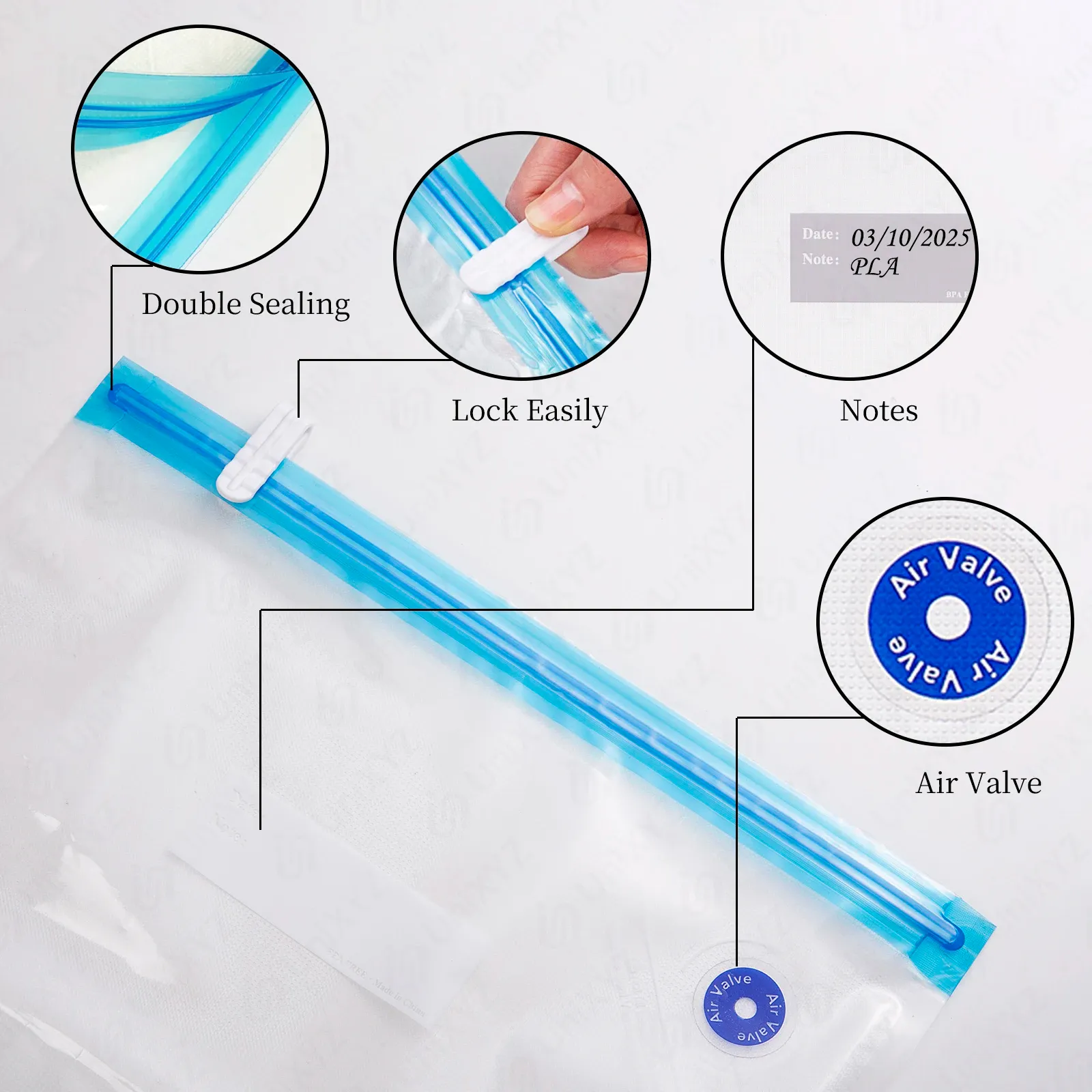 Sac de rangement sous vide pour filament d'impression 3D (PLA, ABS, PETG) à scellage résistant à l'humidité 3