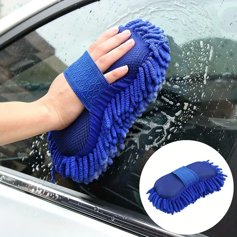 Éponge de nettoyage en microfibre pour voiture, maison et moto, douce pour les surfaces – Lot de 1 ou 2 pièces - Image 1