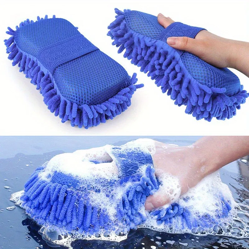 Éponge de nettoyage en microfibre pour voiture, maison et moto, douce pour les surfaces – Lot de 1 ou 2 pièces 3