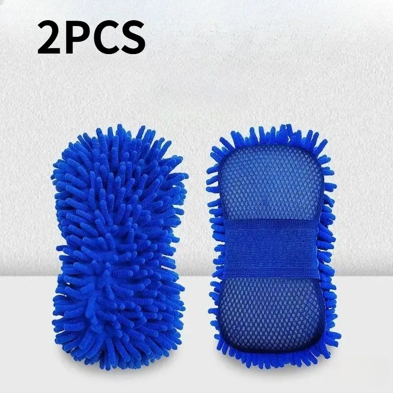 Éponge de nettoyage en microfibre pour voiture, maison et moto, douce pour les surfaces – Lot de 1 ou 2 pièces 7