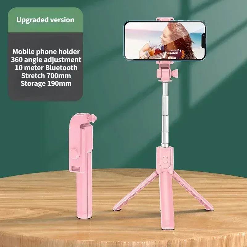 Trépied extensible sans fil avec lumière LED et télécommande Bluetooth pour iPhone et smartphone 8