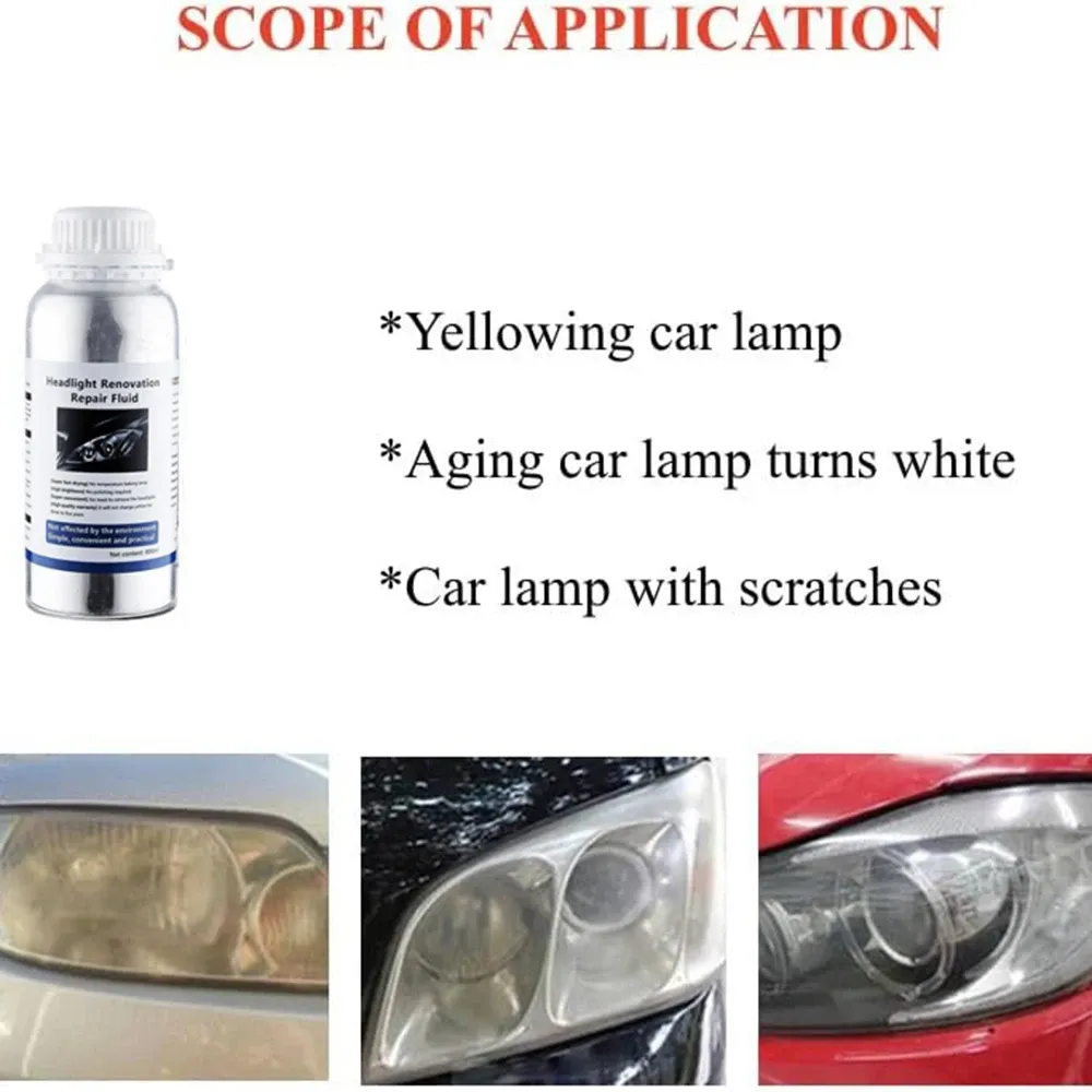 Liquide de réparation et de restauration pour phares de voiture 5