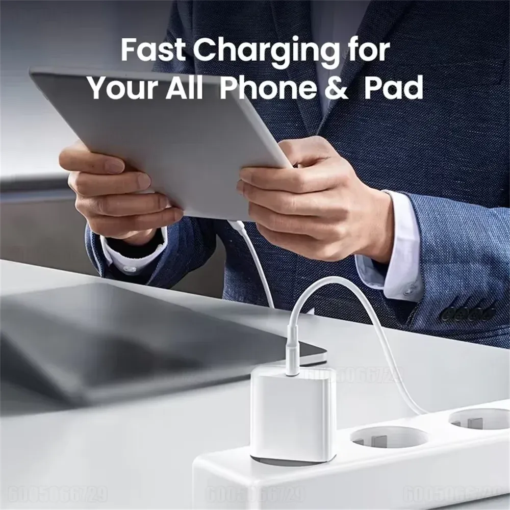 Chargeur rapide 40 W USB-C pour iPhone 11 à 17, Pro et Pro Max, avec câble de charge rapide 6