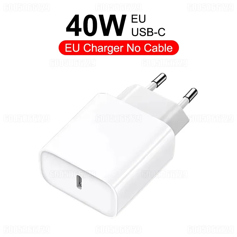 Chargeur rapide 40 W USB-C pour iPhone 11 à 17, Pro et Pro Max, avec câble de charge rapide 8