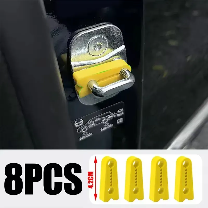 Amortisseur universel en silicone pour serrure de portière de voiture, insonorisant et anti-choc 12