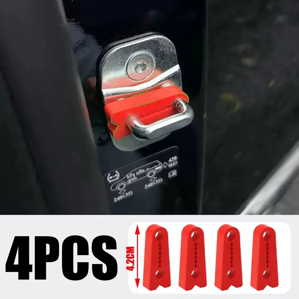 Amortisseur universel en silicone pour serrure de portière de voiture, insonorisant et anti-choc 8