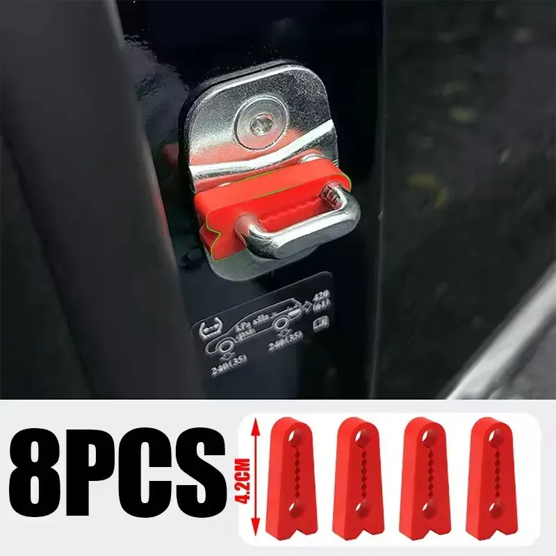 Amortisseur universel en silicone pour serrure de portière de voiture, insonorisant et anti-choc 9