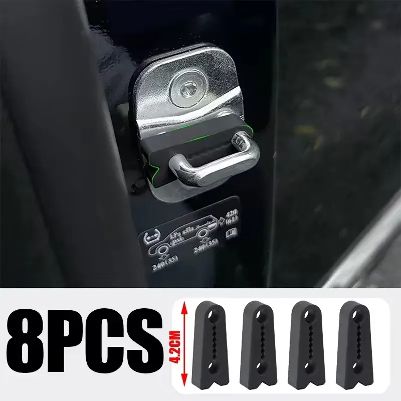 Amortisseur universel en silicone pour serrure de portière de voiture, insonorisant et anti-choc 17