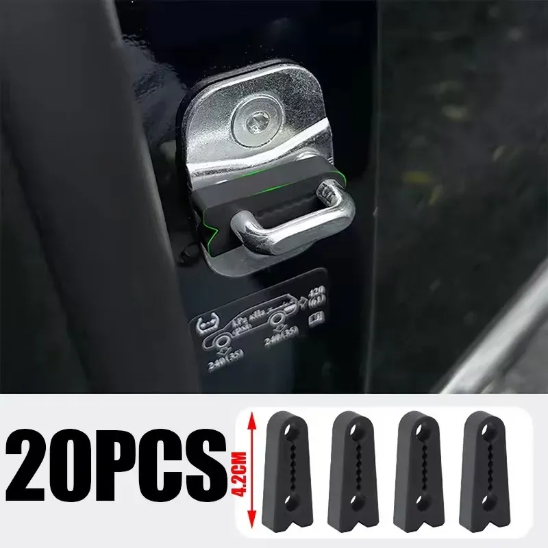 Amortisseur universel en silicone pour serrure de portière de voiture, insonorisant et anti-choc 14