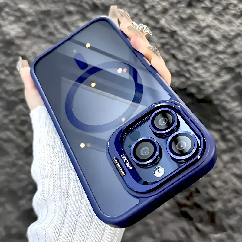 Coque transparente pour iPhone 11 à 18, Air, Pro et Pro Max avec compatibilité MagSafe et protection d'objectif