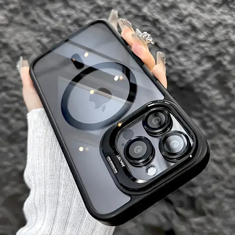 Coque transparente pour iPhone 11 à 18, Air, Pro et Pro Max avec compatibilité MagSafe et protection d'objectif 10