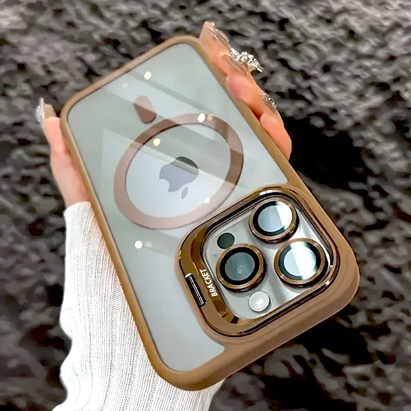 Coque transparente pour iPhone 11 à 18, Air, Pro et Pro Max avec compatibilité MagSafe et protection d'objectif 14