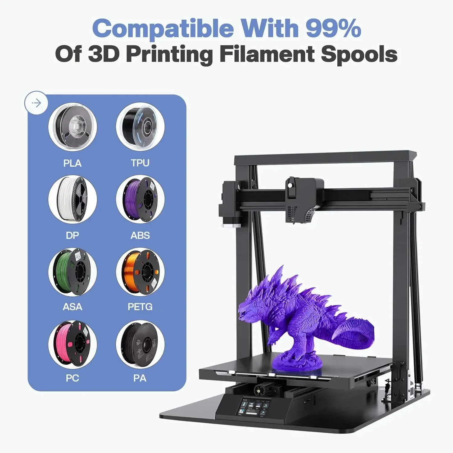 Sac de rangement sous vide pour filament 3D, étanche et réutilisable, compatible PLA, PETG, ABS, TPU, ASA, PA et PC 5
