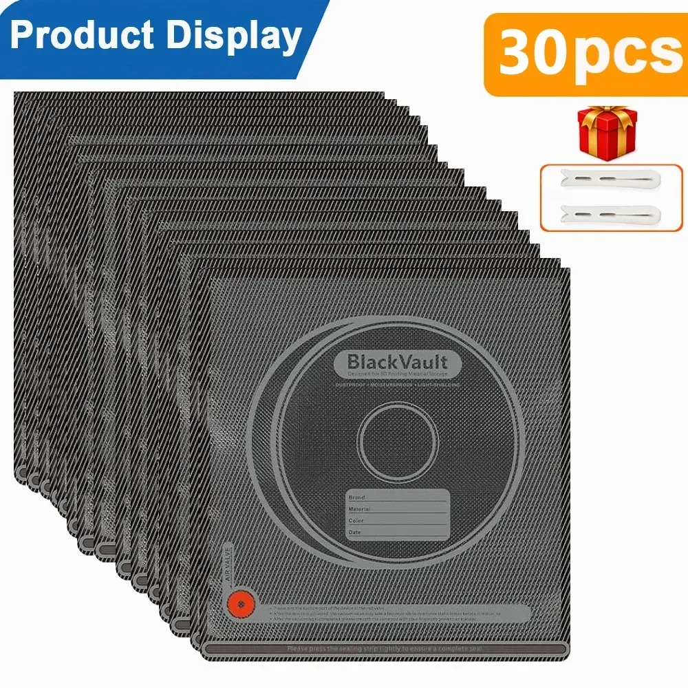 Sac de rangement sous vide pour filament 3D, étanche et réutilisable, compatible PLA, PETG, ABS, TPU, ASA, PA et PC 15