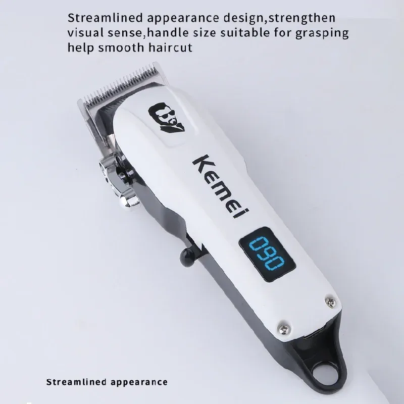 Tondeuse à cheveux sans fil Kemei Mini, puissante et professionnelle, pour barbier, tondeuse à barbe, rechargeable 5