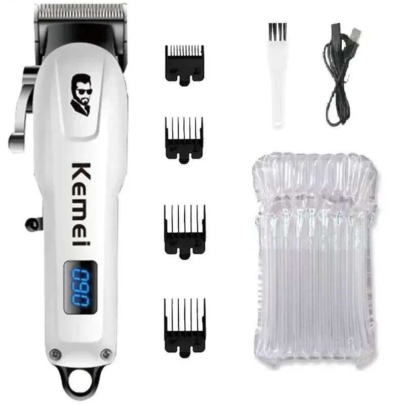 Tondeuse à cheveux sans fil Kemei Mini, puissante et professionnelle, pour barbier, tondeuse à barbe, rechargeable 7