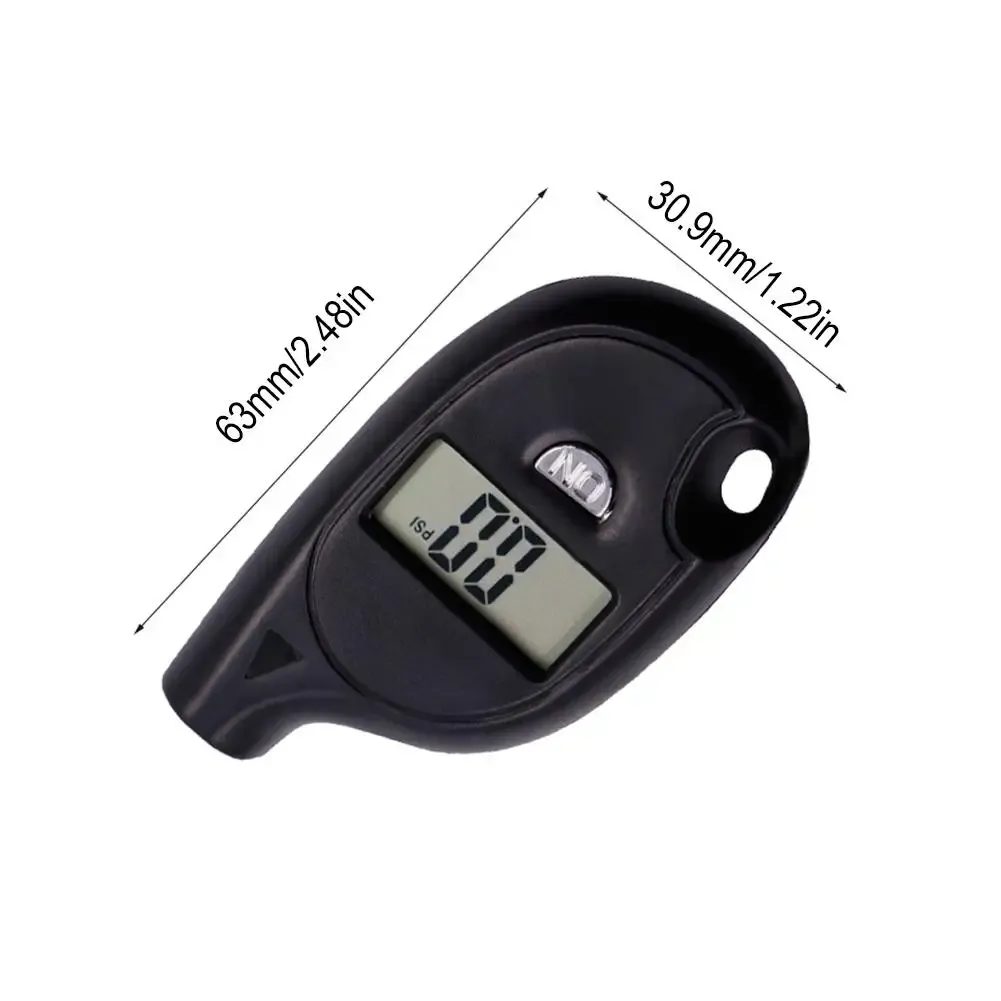 Manomètre numérique pour pneus à écran LCD, testeur portable de pression d'air (5-150 PSI) 6