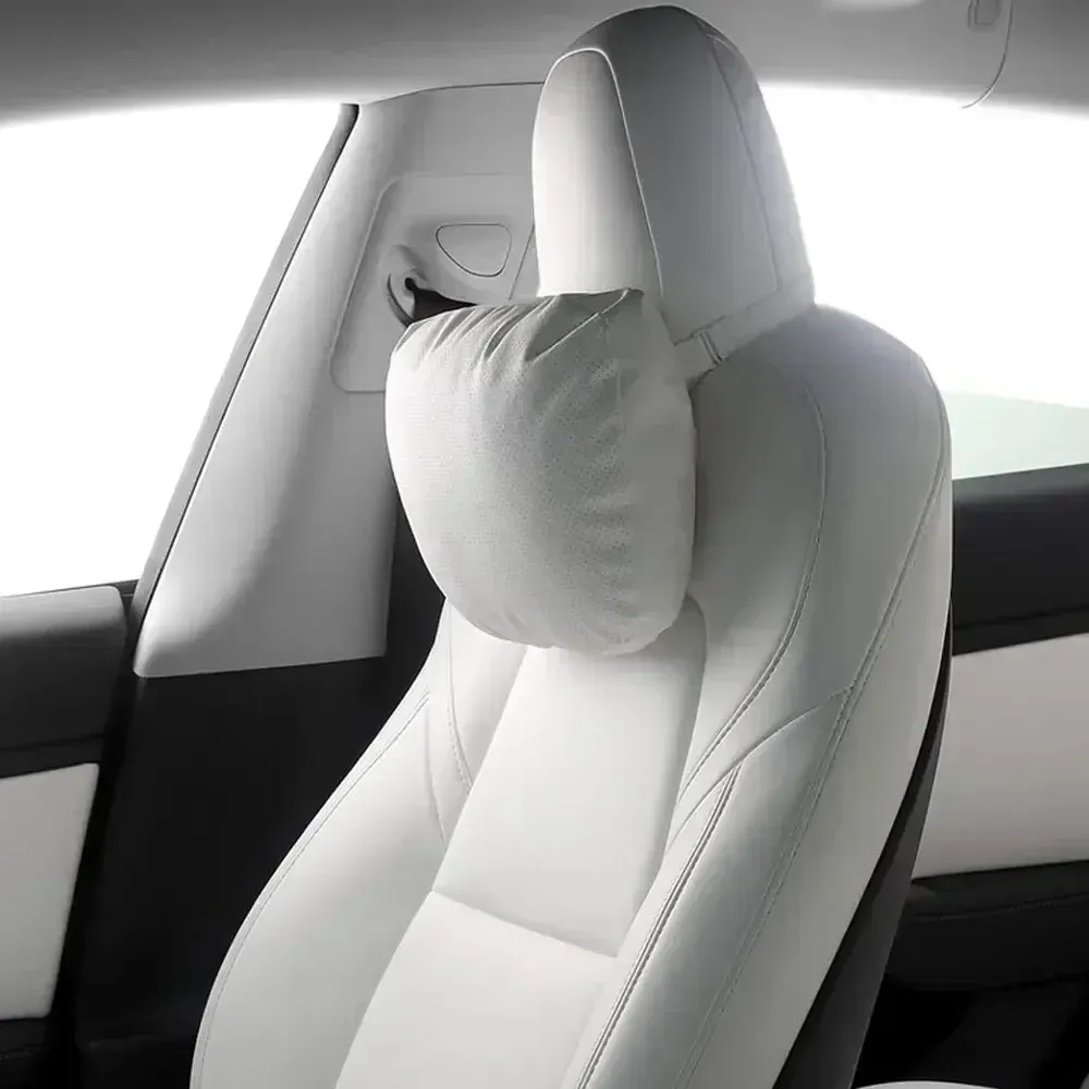 Oreiller cervical confortable en daim pour appui-tête Tesla Highland, compatible Modèle 3/Y, Modèle S et Modèle X 7
